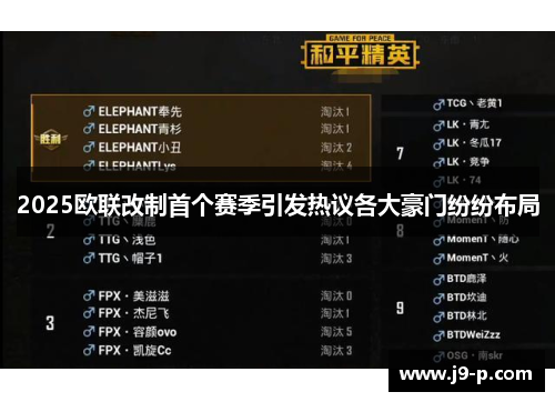 2025欧联改制首个赛季引发热议各大豪门纷纷布局